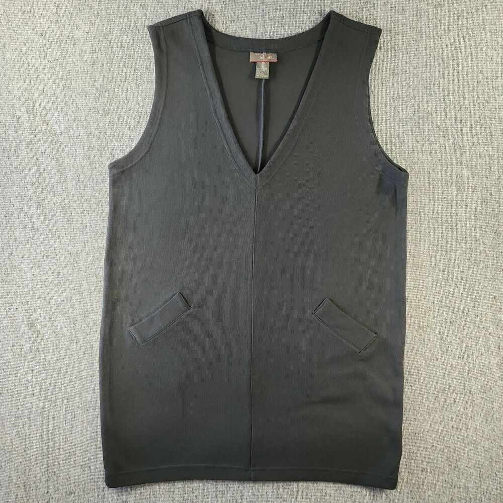 Vintage New York Style Jumper Dress Womens 23x35 Pinafore Coquette Schoolgirl